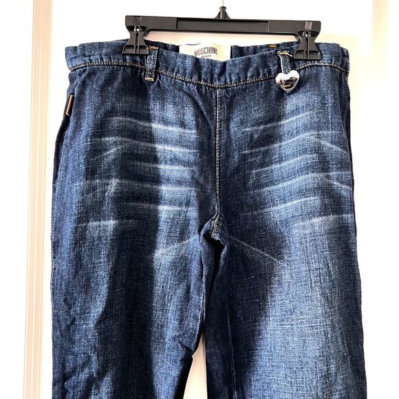 MOSCHINO Mid-Rise Cropped Jeans - Picture 2 of 9